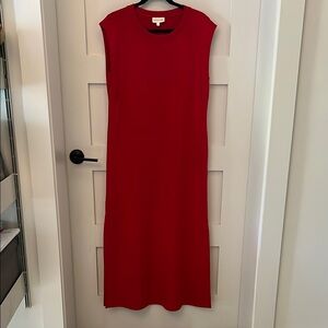 Sleeveless Red Maxi Dress